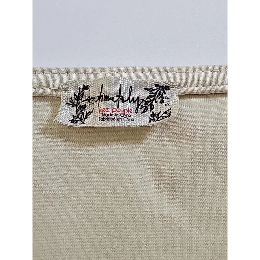 free people intimately Ivory Square Neck Sheer‎ Sleeves Size S